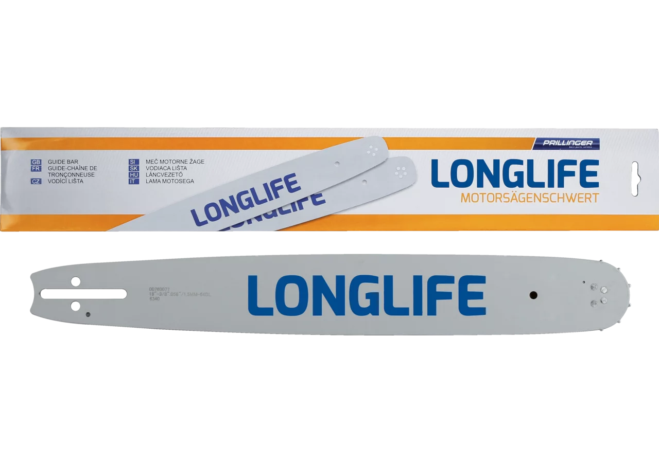 Motorsägenschwert Longlife L 39 cm, T 3/8 Zoll, S 1,5 mm, Anschluss UH/K095 Prillinger Longlife