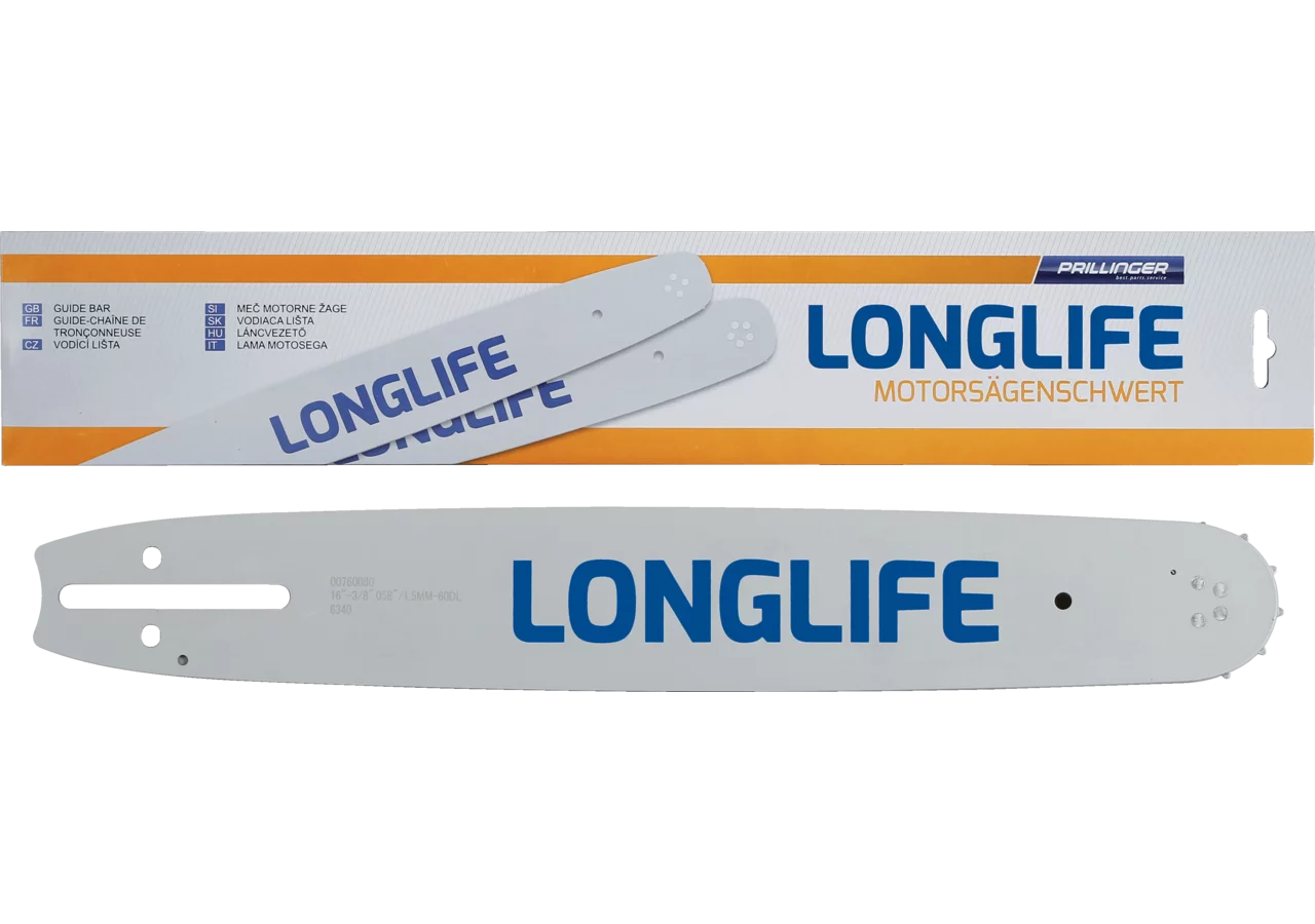 Motorsägenschwert Longlife L 40 cm, T 3/8 Zoll, S 1,5 mm, Anschluss HV/D009 Prillinger Longlife