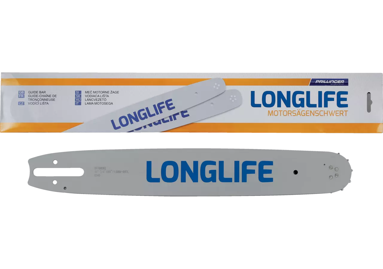 Motorsägenschwert Longlife L 38 cm, T 3/8 Zoll, S 1,6 mm, Anschluss SN/D025 Prillinger Longlife
