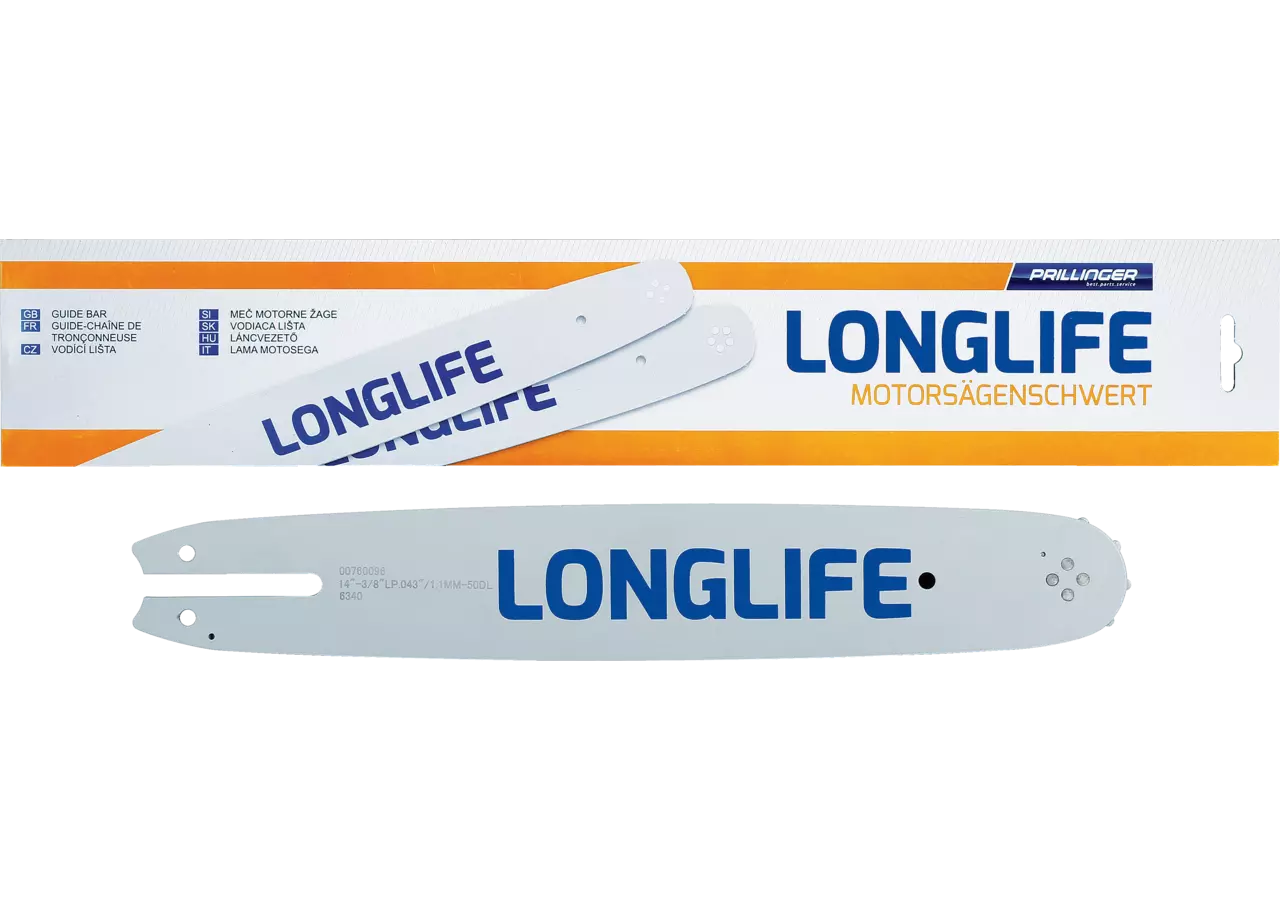 Motorsägenschwert Longlife L 30 cm, T 3/8 Zoll, S 1,1 mm, Anschluss SW/A074 Prillinger Longlife