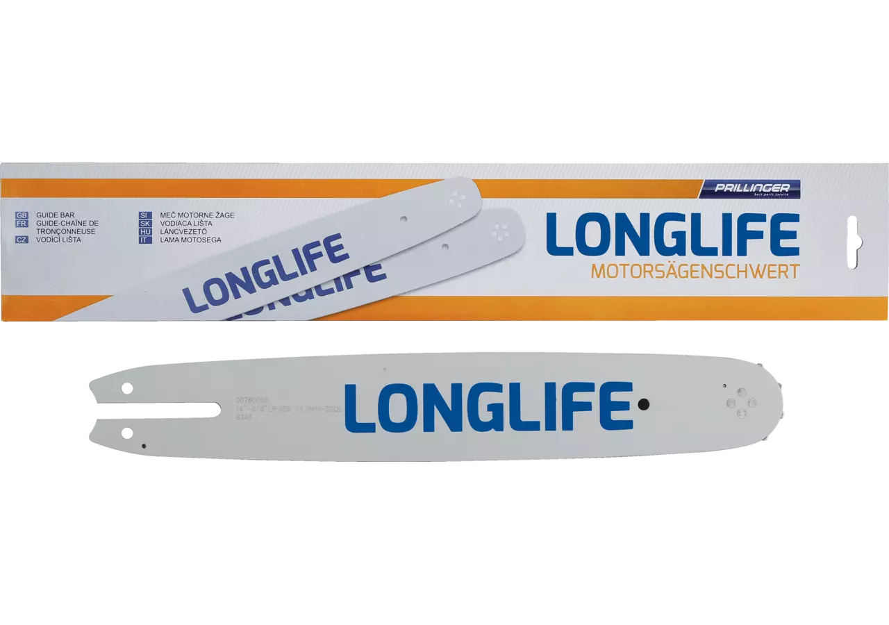 Motorsägenschwert Longlife L 35 cm, T 3/8 Zoll, S 1,3 mm, Anschluss SW/A074 Prillinger Longlife