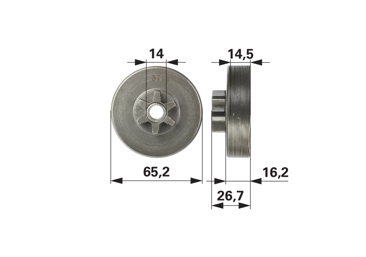 Spurkettenrad-Longlife – passend für 27958X, 3/8'', 6Z Prillinger Longlife