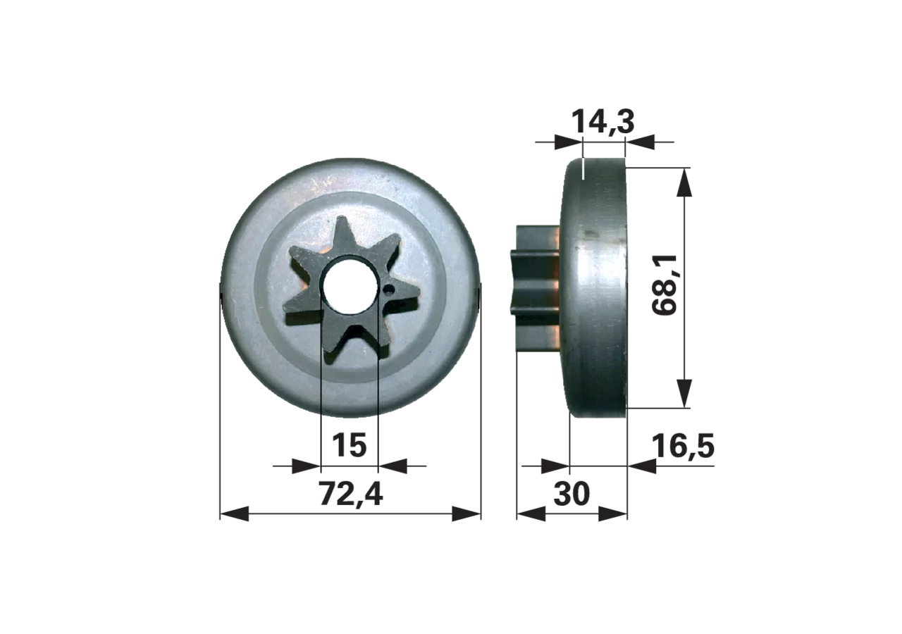 Spurkettenrad-Longlife – passend für 32060X, 3/8'', 7Z Prillinger Longlife