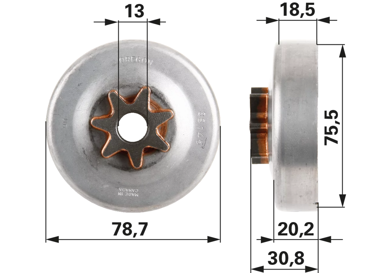 Spurkettenrad-Longlife – passend für 38145X, 3/8'', 7Z Prillinger Longlife
