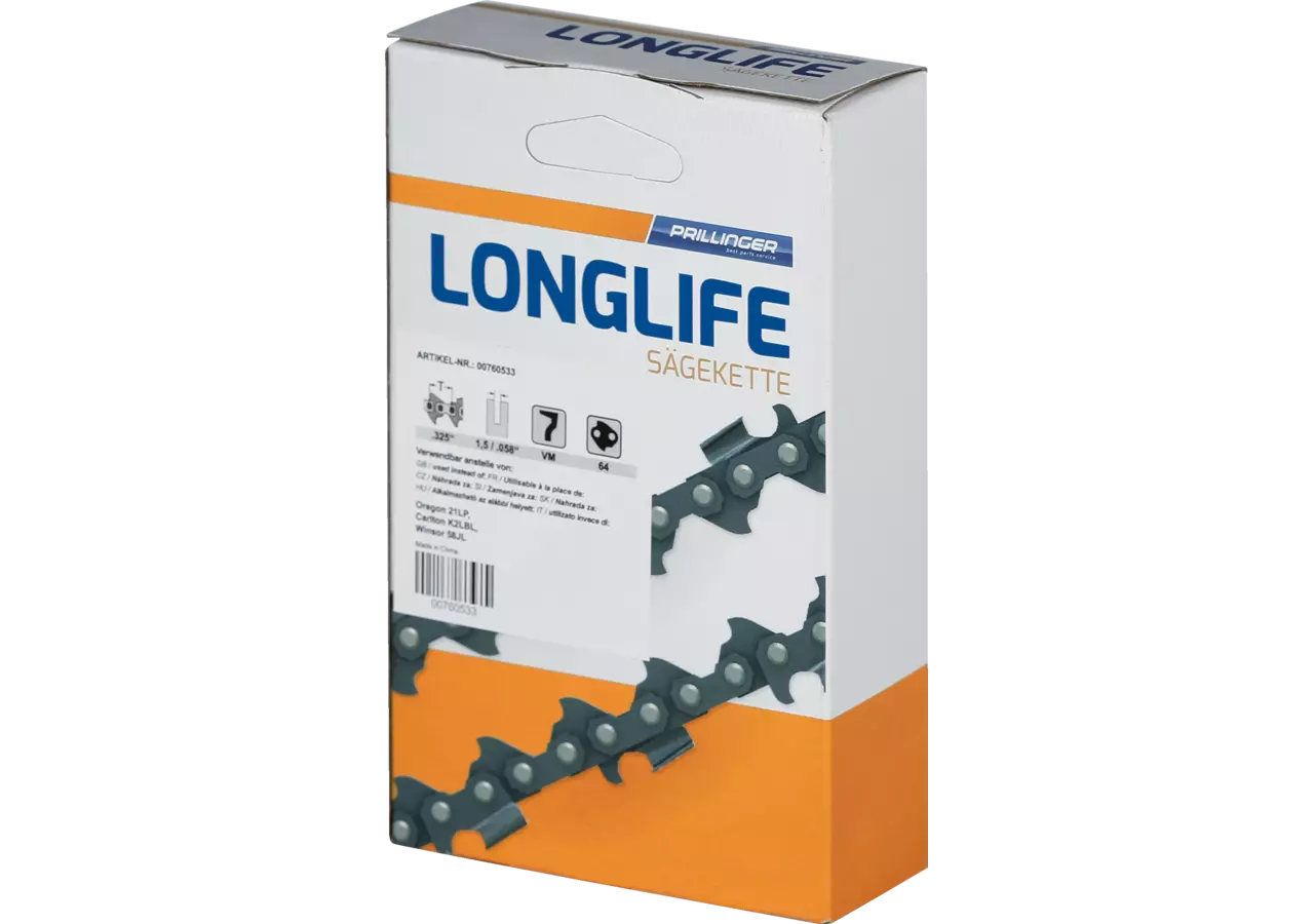 Sägekette Longlife T .325 Zoll, VM, S 1,5 mm, 64E Prillinger Longlife