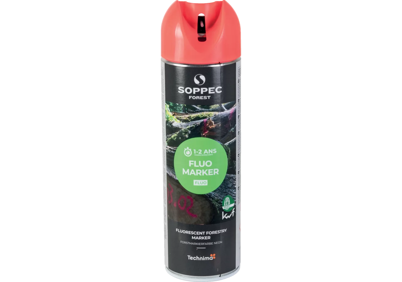 Forstmarkierspray Fluo Marker, Rot, Inhalt 500 ml von Soppec GartenShop24