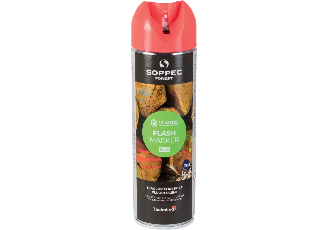 Forstmarkierspray Flash Marker, Rot, Inhalt 500 ml von Soppec GartenShop24