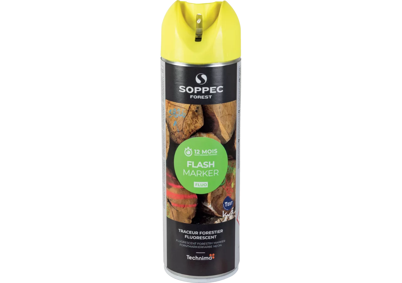 Forstmarkierspray Flash Marker, Gelb, Inhalt 500 ml von Soppec GartenShop24