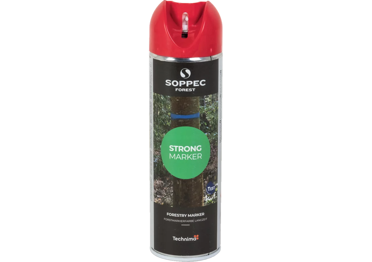Forstmarkierspray Strong Marker, Rot, Inhalt 500 ml von Soppec GartenShop24