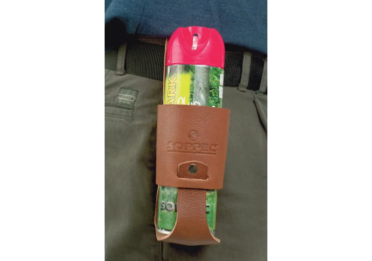 Köcher aus Leder, für 1 Stück Forstmarkierspray GartenShop24