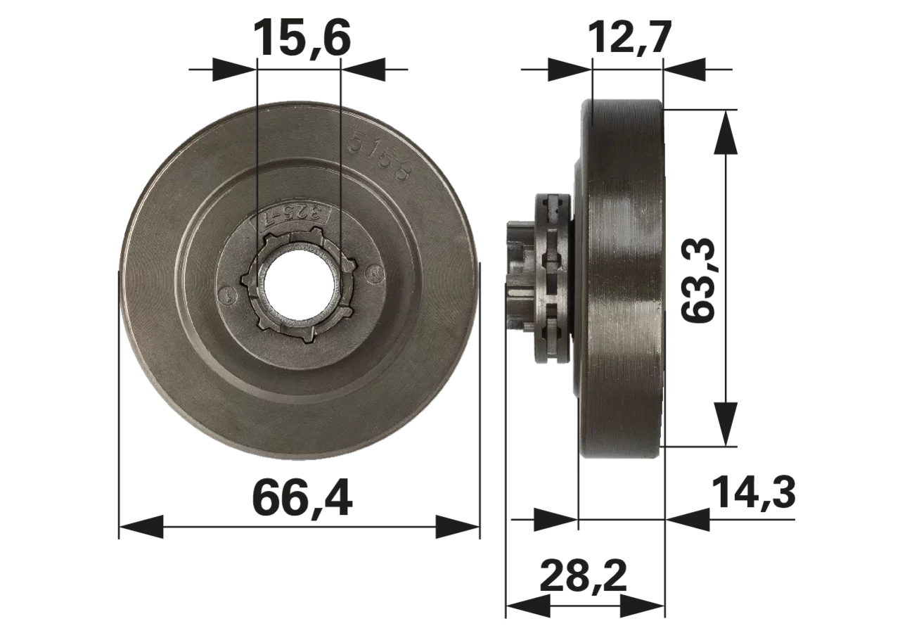 Ringkettenrad 0,325 Zoll, 7 Zähne, SM7 – passend für Oregon 40068 GartenShop24
