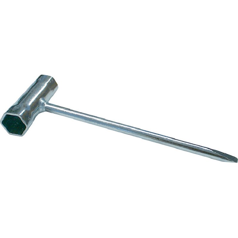 Kombischlüssel SW 17 x 19 mm – Kombischlüssel aus verzinktem Stahl mit Schraubendreher GartenShop24 - Hochwertige Gartengeräte