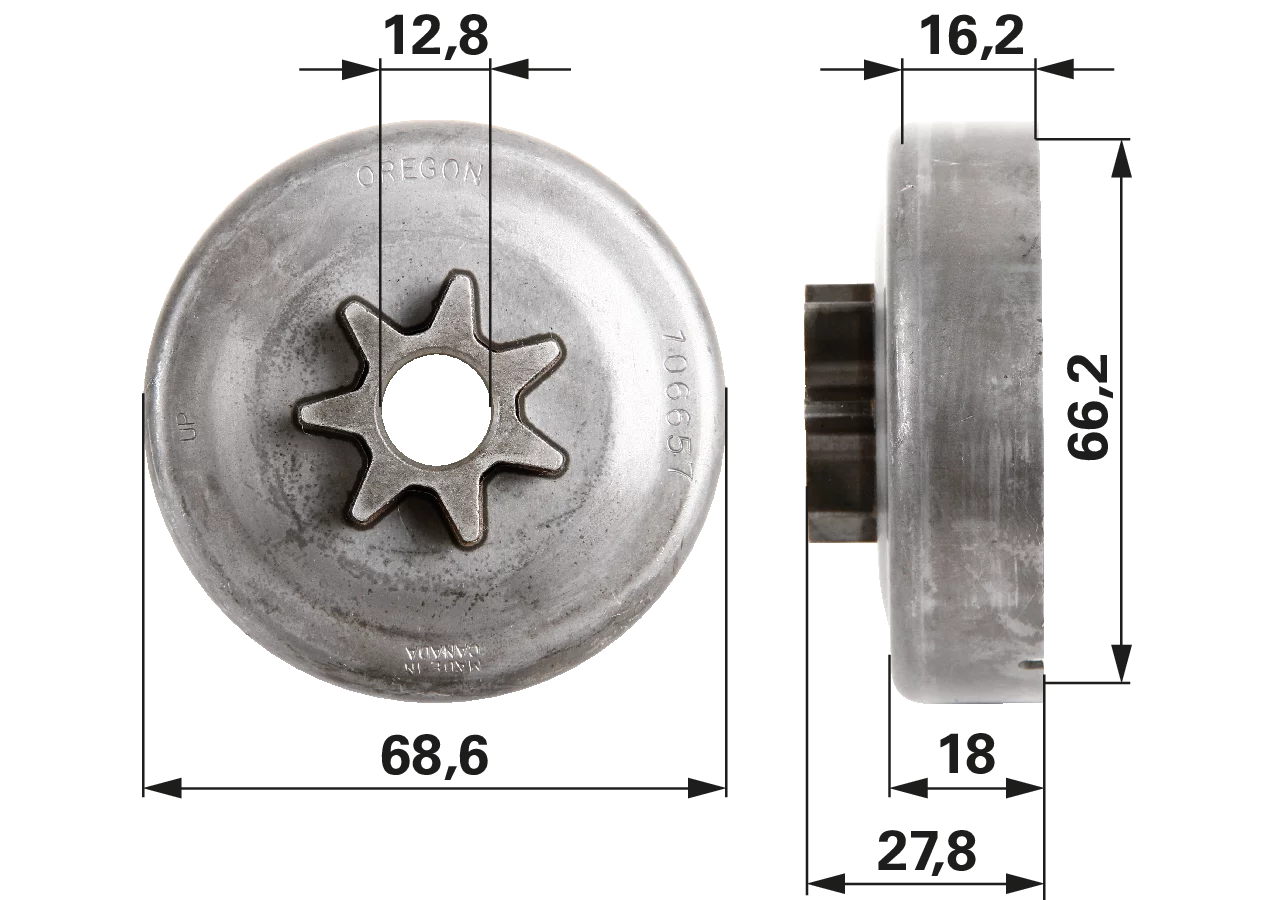 Spurkettenrad T .325 Zoll, 7 Zähne – passend für Oregon 106657X GartenShop24
