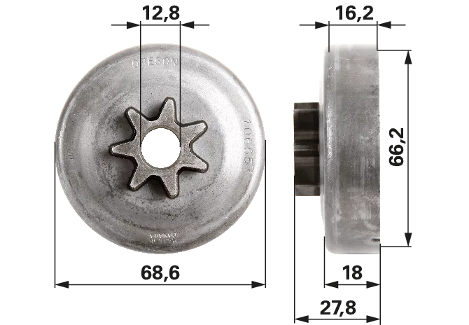 Spurkettenrad T .325 Zoll, 7 Zähne – passend für Oregon 106657X GartenShop24
