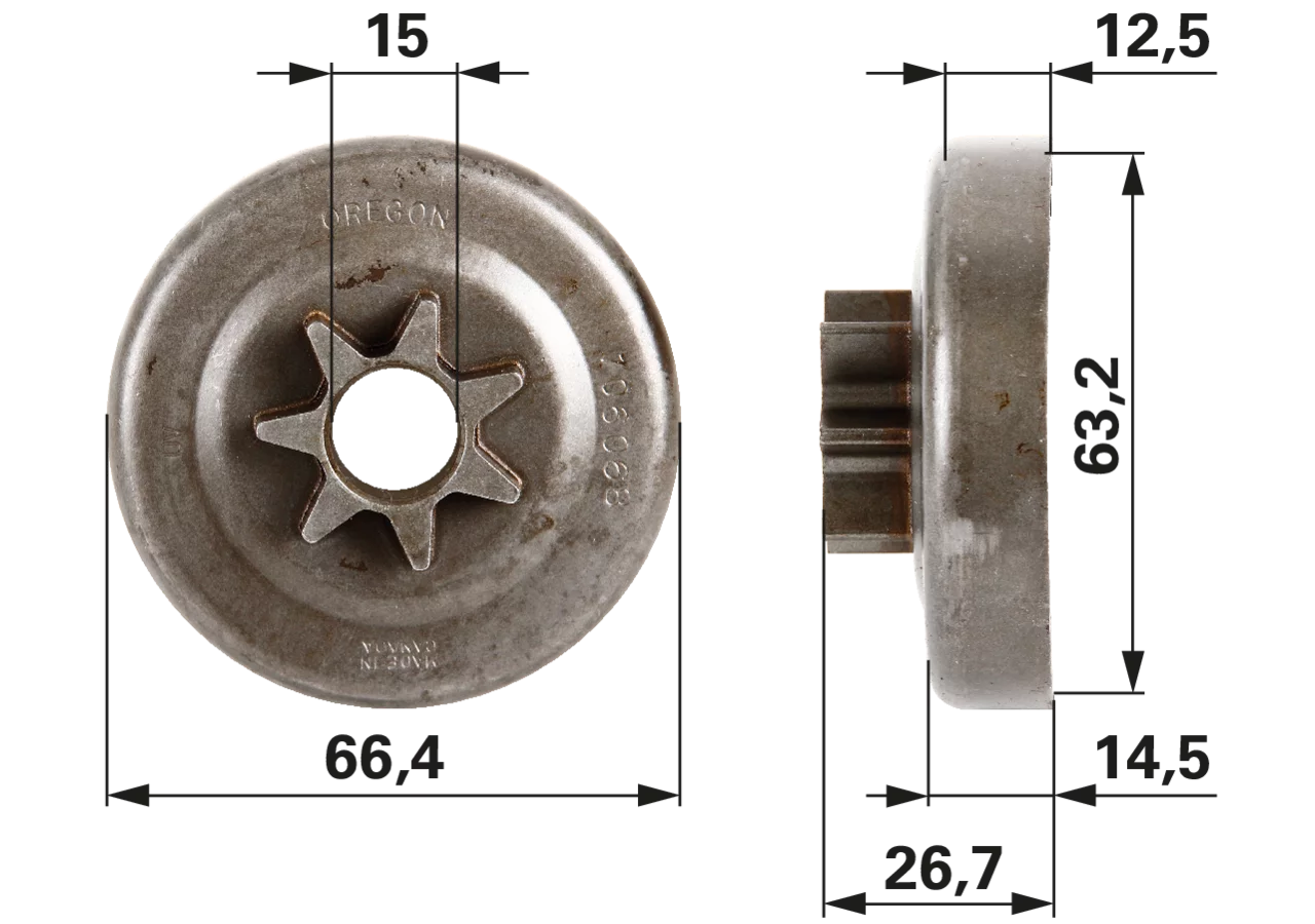 Spurkettenrad T .325 Zoll, 7 Zähne – passend für Oregon 106068X GartenShop24
