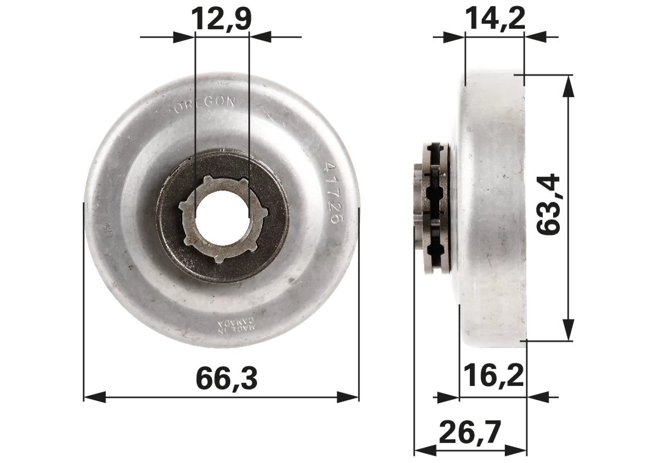 Ringkettenrad T .325 Zoll, 7 Zähne – passend für Oregon 41726X GartenShop24