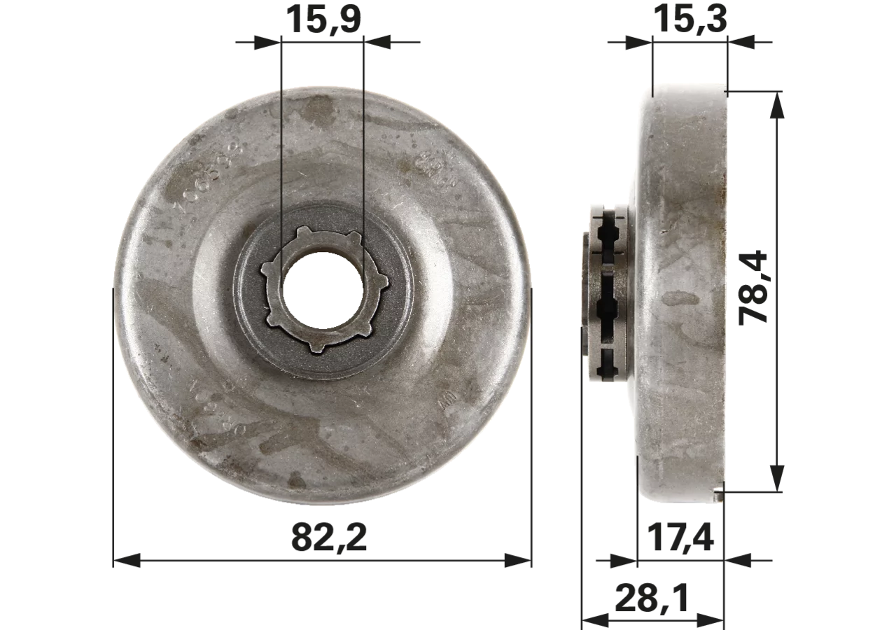 Ringkettenrad T 3/8 Zoll, 7 Zähne, STD7 – passend für Oregon 106593X GartenShop24