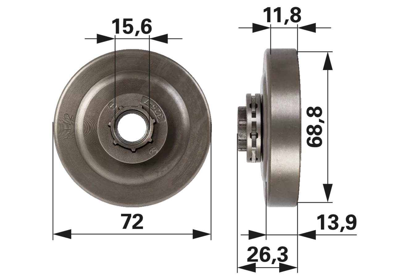 Ringkettenrad T .325 Zoll, 7 Zähne – passend für Oregon 108215X GartenShop24