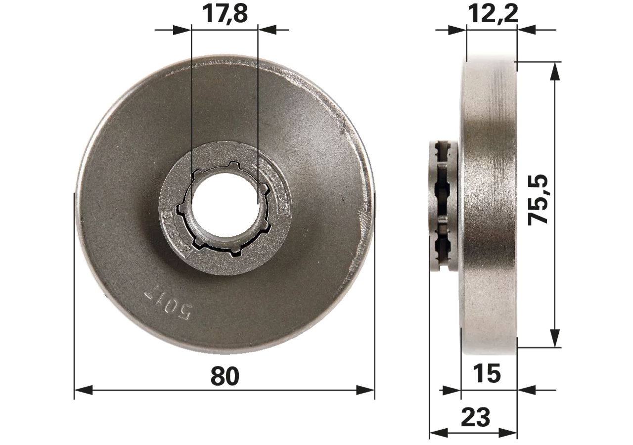 Ringkettenrad T 3/8 Zoll, 7 Zähne – passend für Oregon 27189X GartenShop24