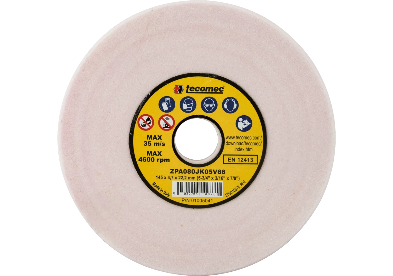 Schleifscheibe Tecomec AD 145 mm x ID 22,2 mm x B 4,7 mm T. 3/8 Zoll Tecomec