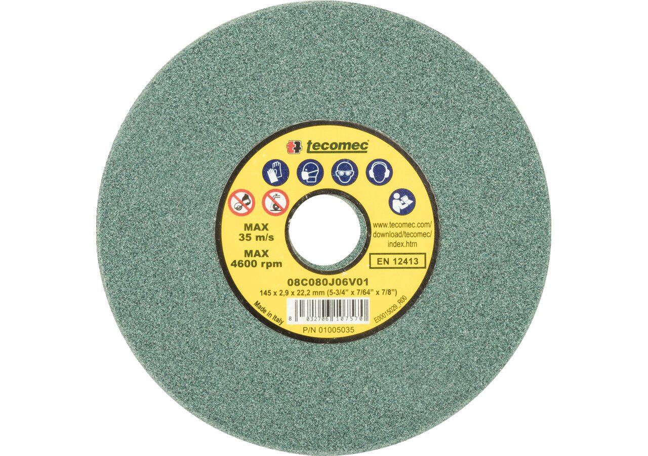 Schleifscheibe AD 145 mm, ID 22,2 mm, B 2,9 mm, grau für Hartmetall Tecomec