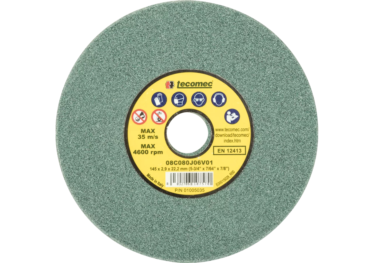 Schleifscheibe AD 145 mm, ID 22,2 mm, B 2,9 mm, grau für Hartmetall Tecomec