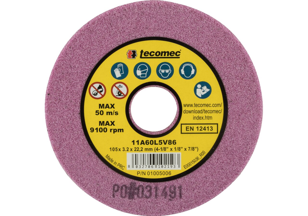 Schleifscheibe AD 105 mm, ID 22,2 mm, B 3,2 mm Ultra Slim Tecomec