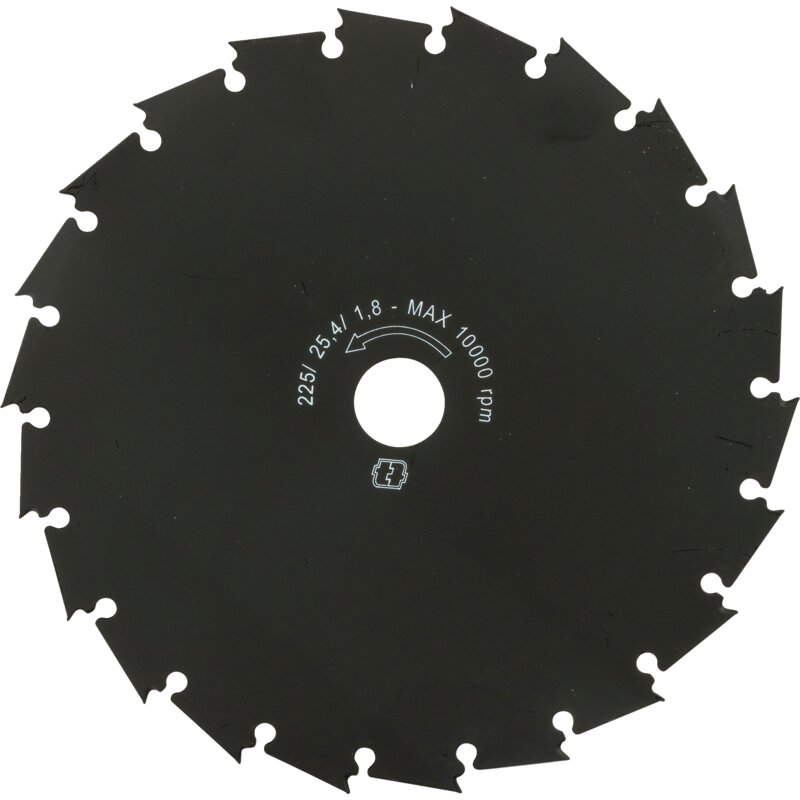 Tecomec Freischneidersägeblatt mit 22 Zähnen, AD 225 mm, ZB 25 mm, H 1,8 mm 05001039 – Zum Freischneiden von Dickicht und Schwachholz