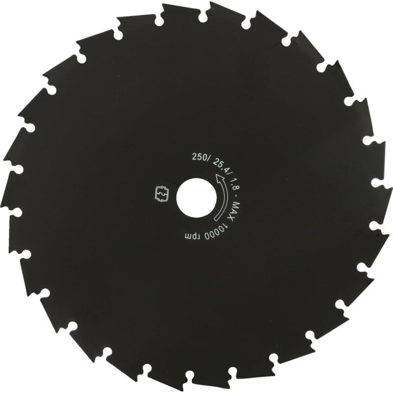 Tecomec Freischneidersägeblatt mit 26 Zähnen, AD 225 mm, ZB 25 mm, H 1,8 mm 05001044 – Zum Freischneiden von Dickicht und Schwachholz