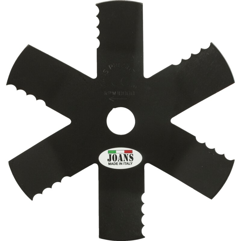 Grasschneidemesser mit 6 Zähnen, mehrfachgezahnt AD 220 mm, ZB 25 mm