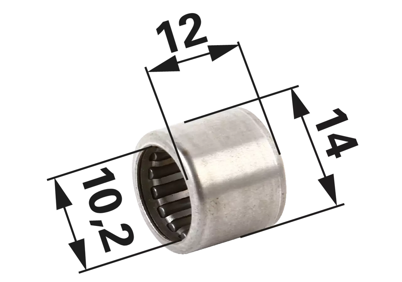 Nadellager AD 14 mm, ID 10,2 mm, B 12 mm GartenShop24