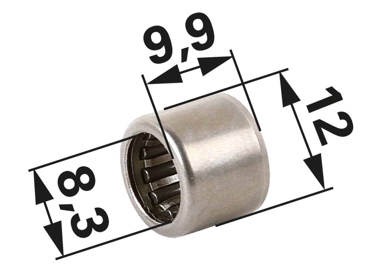 Nadellager AD 12 mm, ID 8,3 mm, B 9,9 mm GartenShop24