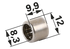 Nadellager AD 12 mm, ID 8,3 mm, B 9,9 mm GartenShop24