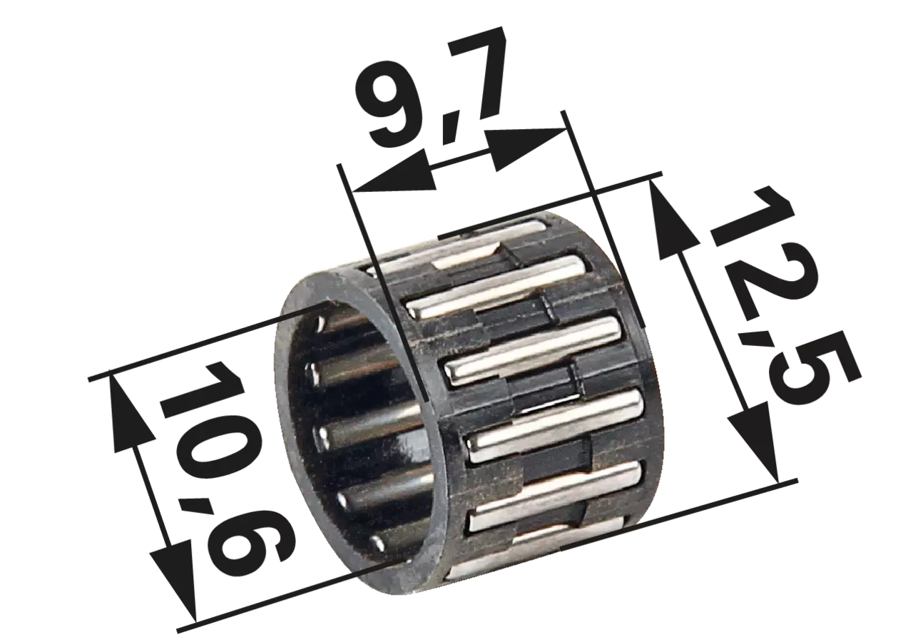 Nadellager AD 12,5 mm, ID 10,6 mm, B 9,7 mm GartenShop24