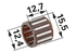 Nadellager AD 15,5 mm, ID 12,4 mm, B 12,7 mm GartenShop24