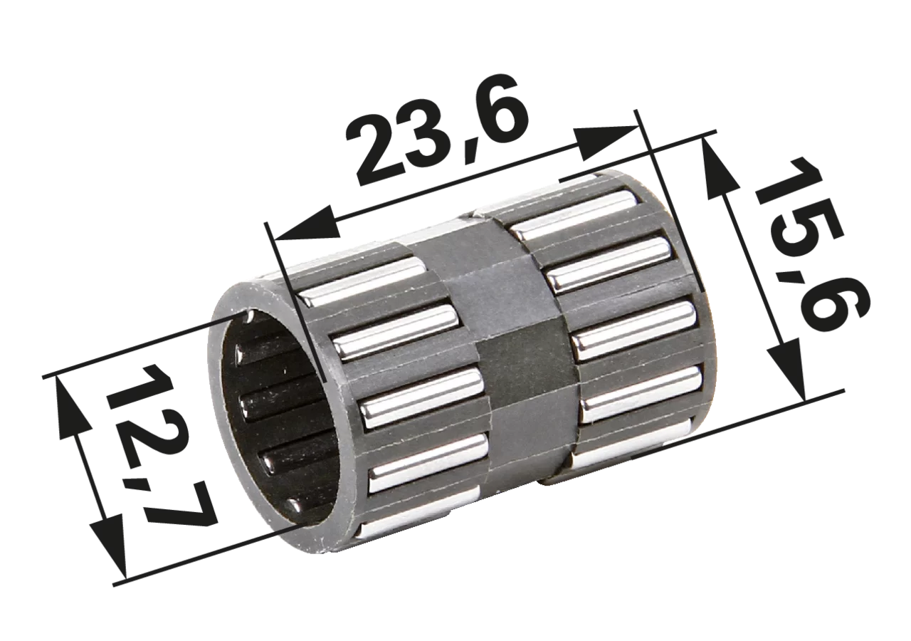 Nadellager AD 15,6 mm, ID 12,7 mm, B 23,6 mm GartenShop24