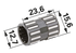 Nadellager AD 15,6 mm, ID 12,7 mm, B 23,6 mm GartenShop24