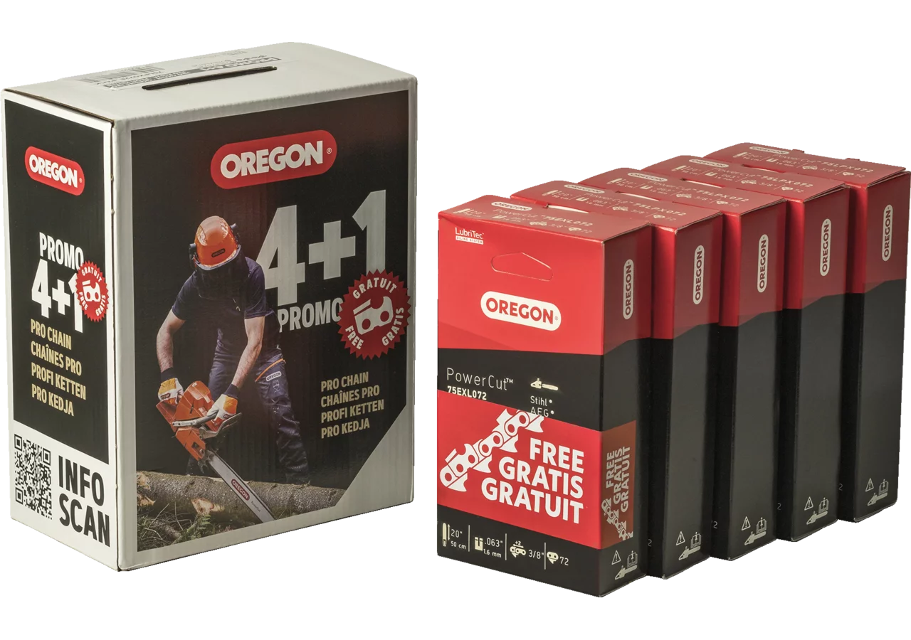 Sägekette Promo 4+1 T .325 Zoll, HM, S 1,3 mm, 64E Oregon, 5 Stück GartenShop24