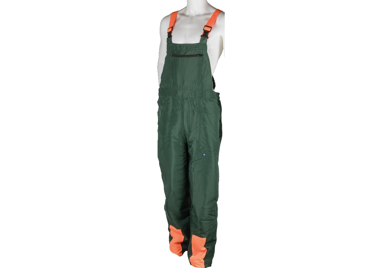 Schnittschutzlatzhose Basic, Grün-Orange, Größe S GartenShop24