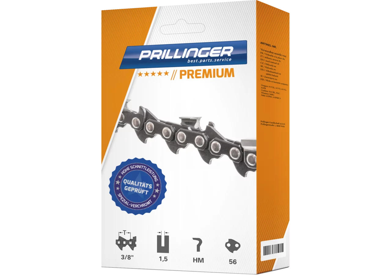 Sägekette Premium T 3/8 Zoll, HM, S 1,5 mm, 56E Prillinger Premium