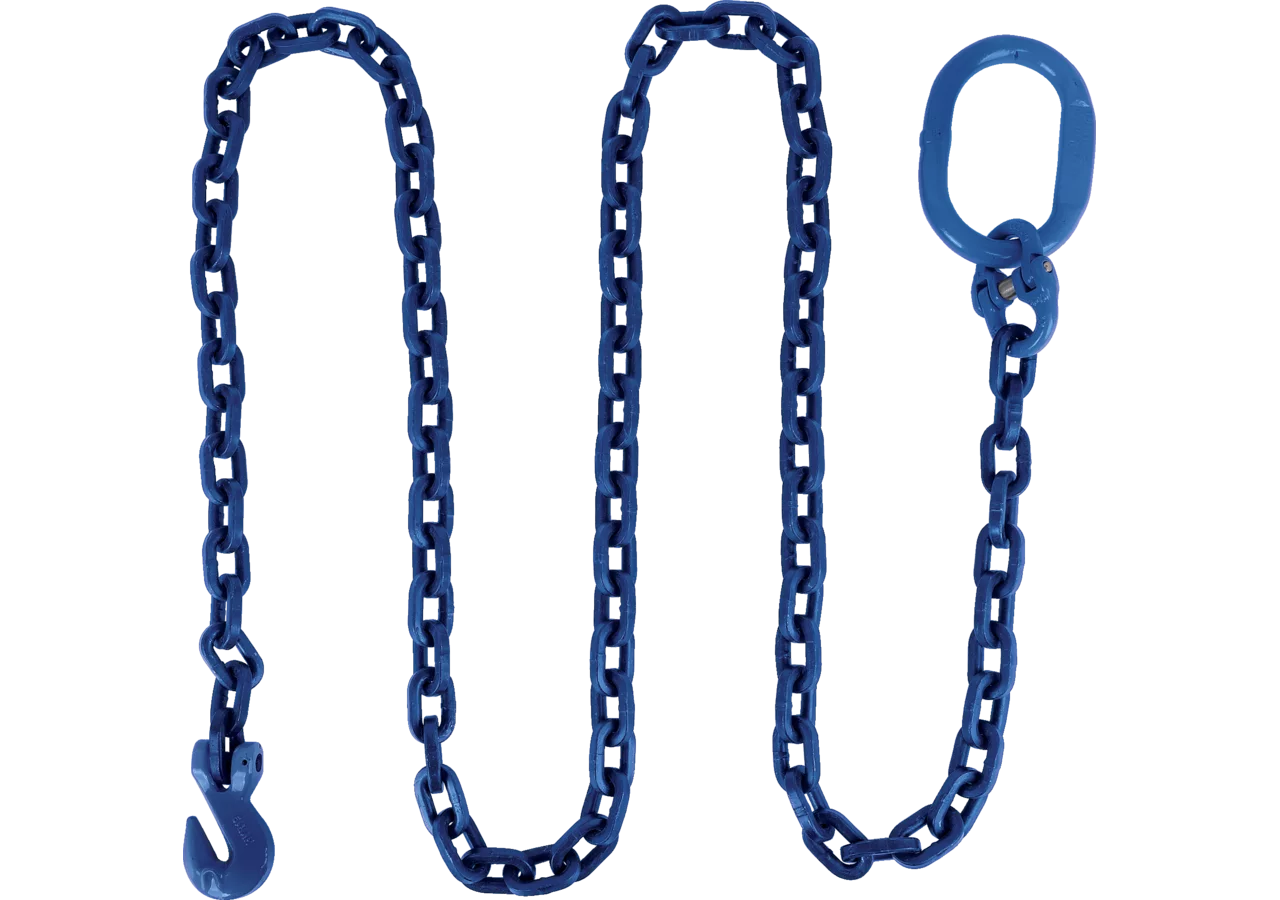 Allzweckkette 8 mm, L 2.500 mm, Güte 100, Blau Halbmondprofilkette mit Aufhän GartenShop24