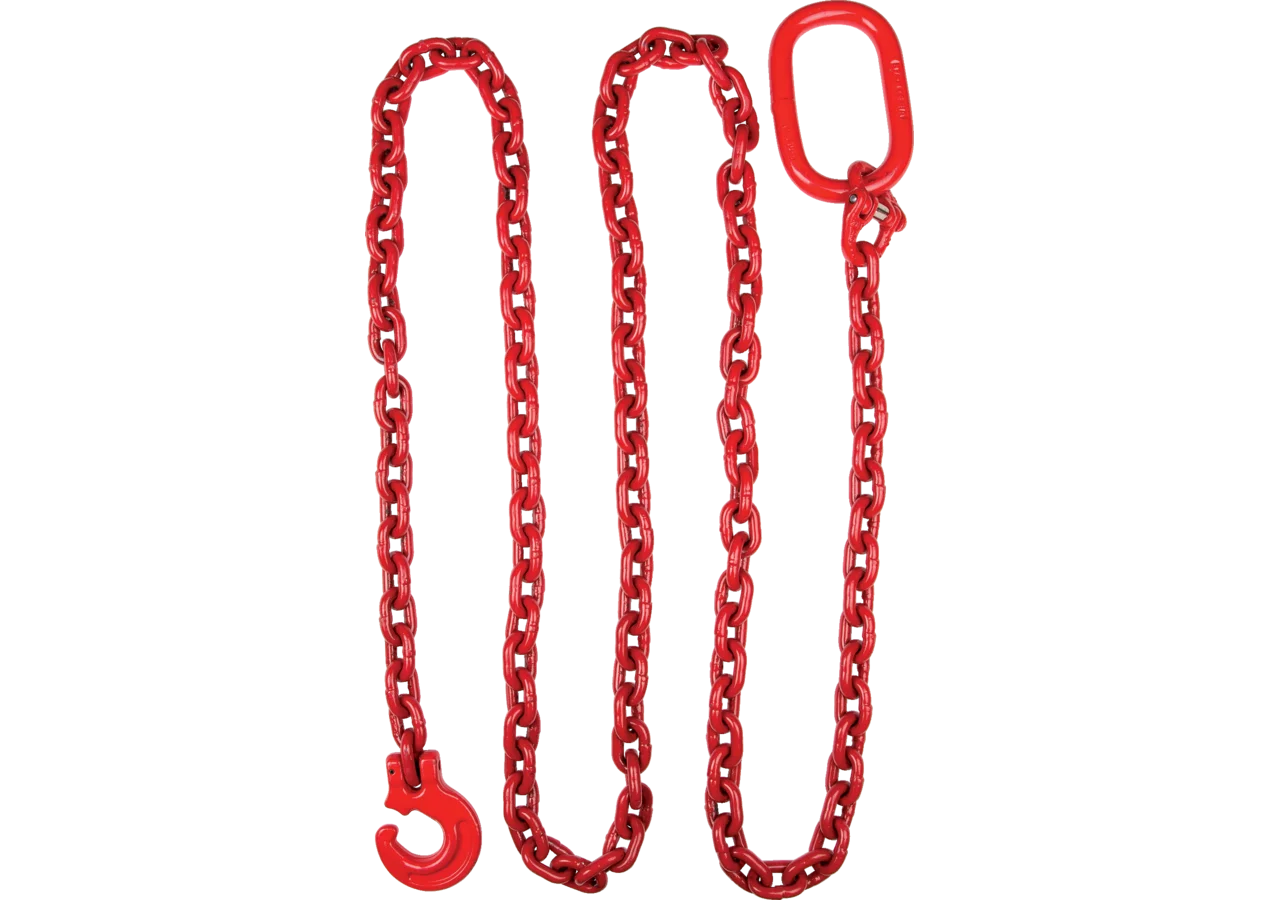 Rückekette 7 mm, L 3.000 mm, Güte 80, Rot Rundstahlkette mit Aufhängegli GartenShop24