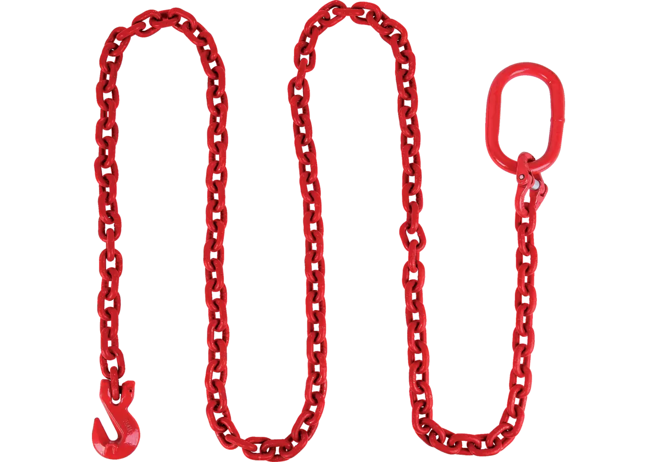 Allzweckkette 8 mm, L 3.000 mm, Güte 80, Rot Halbmondprofilkette mit Aufhän GartenShop24