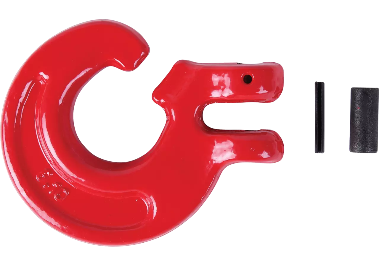 Schlitzringhaken für Kette 6-7 mm, Güte 80, Rot GartenShop24