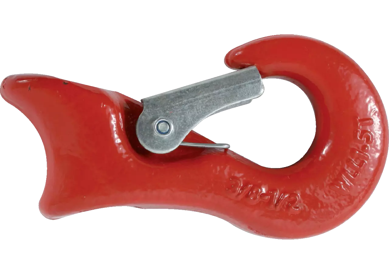 Seilgleithaken für Seil 14-16 mm, Güte 80, Rot, mit Sicherung GartenShop24