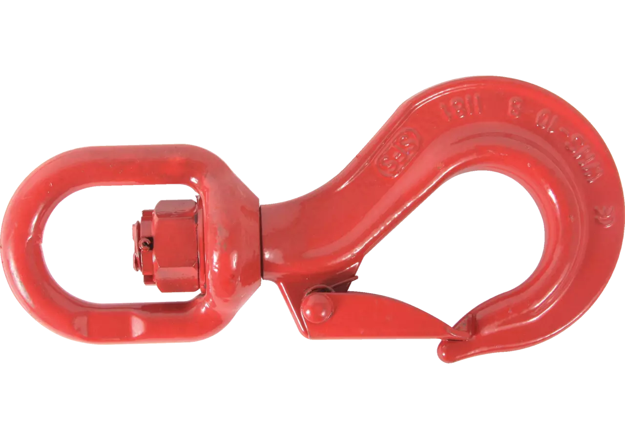 Lasthaken für Kette 7-8 mm, Güte 80, Rot Mit Gabelkopf, stabiler Sperrk GartenShop24