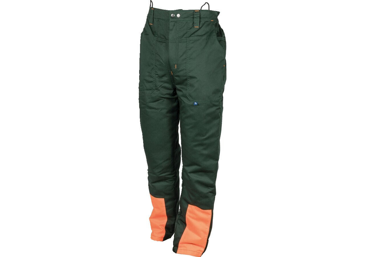 Schnittschutzhose Woodcreek Basic, Grün-Orange, Größe M GartenShop24