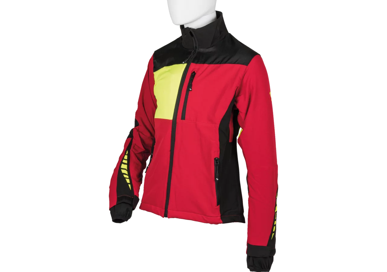 Forstjacke Woodcreek, Rot-Schwarz-Gelb, Größe M GartenShop24