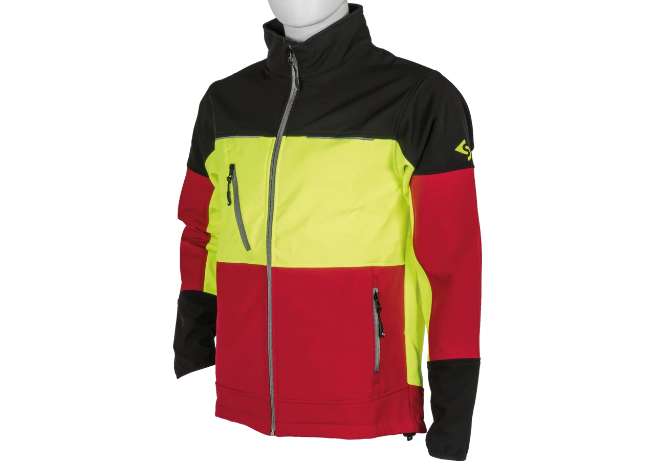 Forst-Softshelljacke Woodcreek, Rot-Schwarz-Gelb, Größe XXL GartenShop24