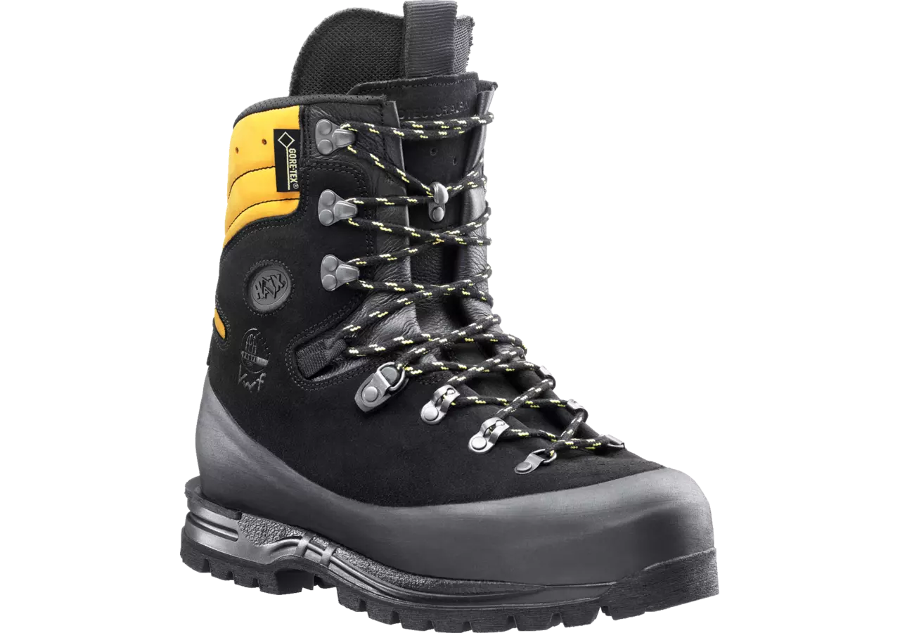 Schnittschutzschuh Protector Alpin, Schwarz-Gelb Haix